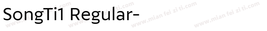SongTi1 Regular字体转换